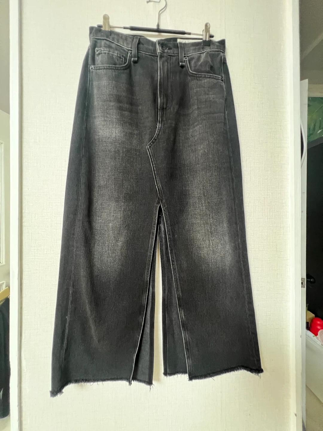 RAG & BONE 랙앤본 블랙 데님 롱 스커트 25 2