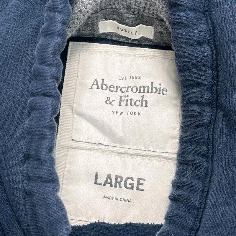 ABERCROMBIE & FITCH 후드티 네이비 L 5