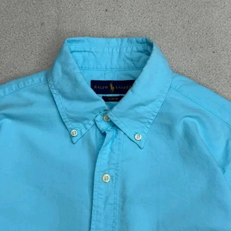새상품 RALPH LAUREN 라이트 블루 옥스포드 셔츠 S 4