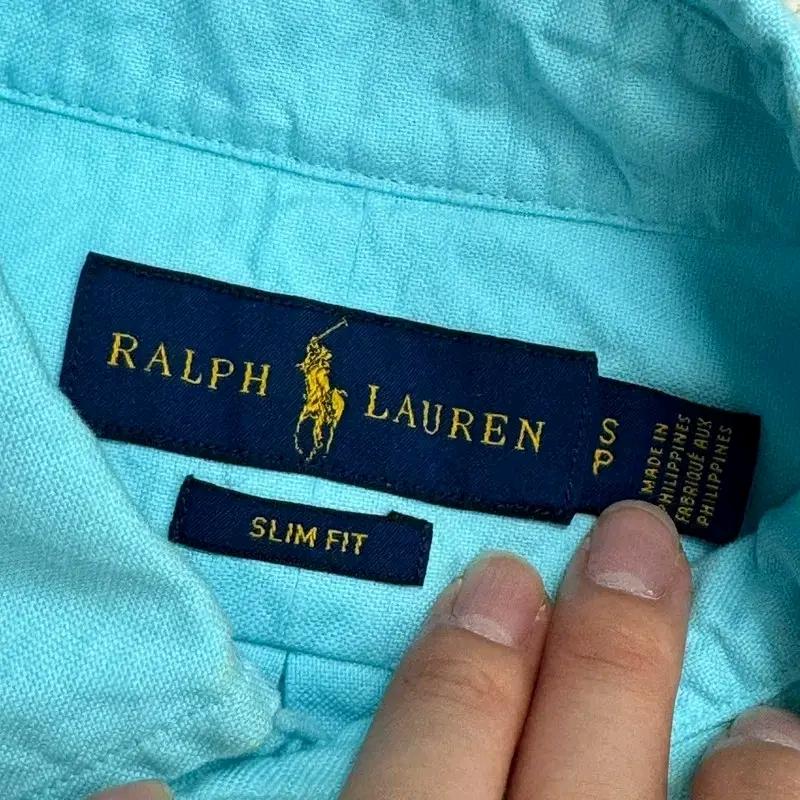 새상품 RALPH LAUREN 라이트 블루 옥스포드 셔츠 S 5