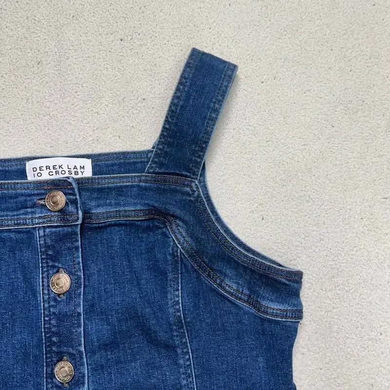 DEREK LAM 크로스비 데님 버튼업 뷔스티에 95 3