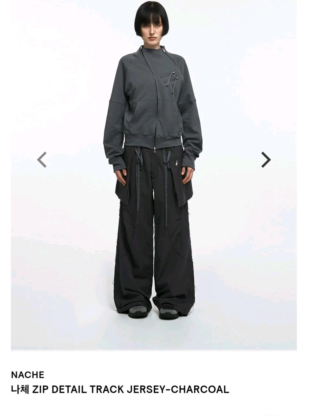 나체 집업 디테일 져지 자켓 차콜 5