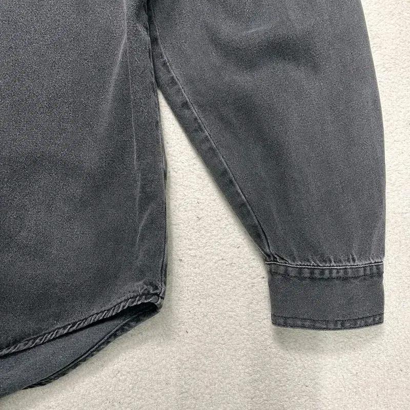 LEVI'S 블랙 데님 셔츠 XL 4