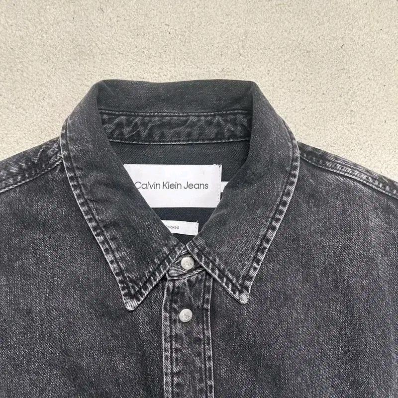 CALVIN KLEIN 블랙 데님 셔츠 XL 6