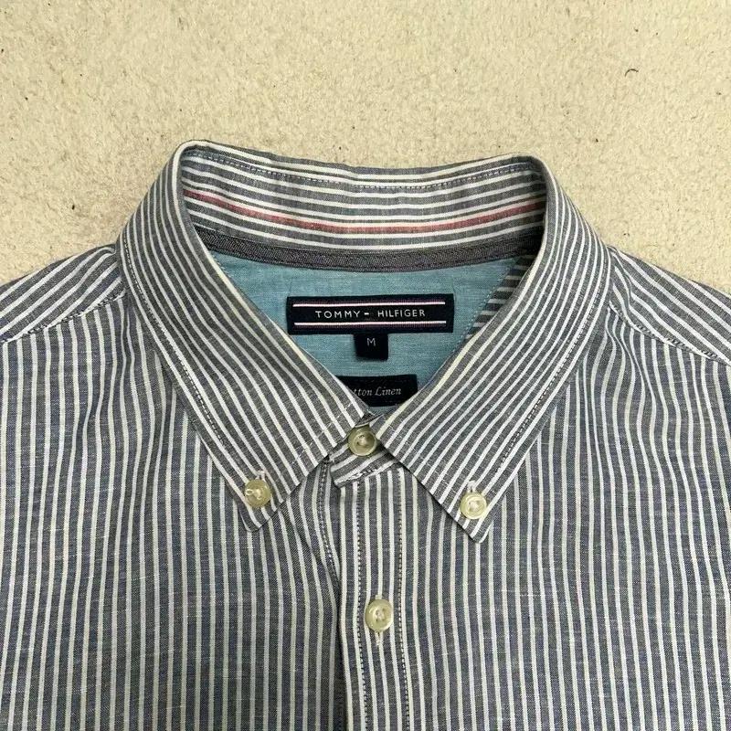TOMMY HILFIGER 옥스퍼드 스트라이프 셔츠 M 5