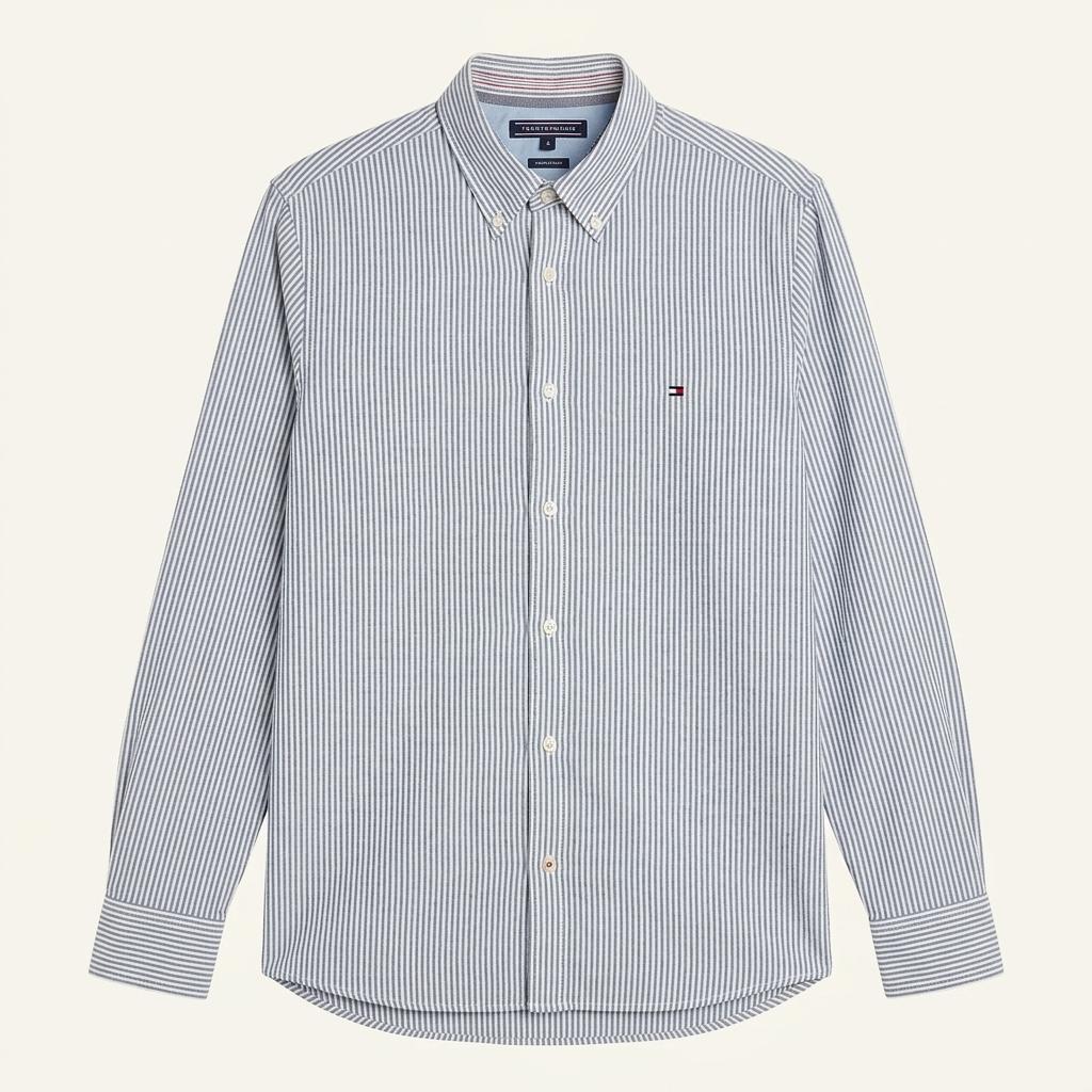 TOMMY HILFIGER 옥스퍼드 스트라이프 셔츠 M 1