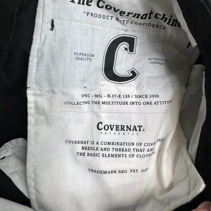 COVERNAT 레귤러 치노 팬츠 블랙 M 5
