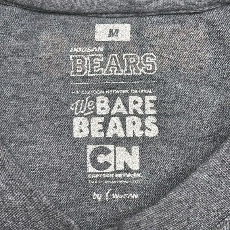 [새상품] BARE BEARS 페인팅 캡 판다 티셔츠 그레이 M 7