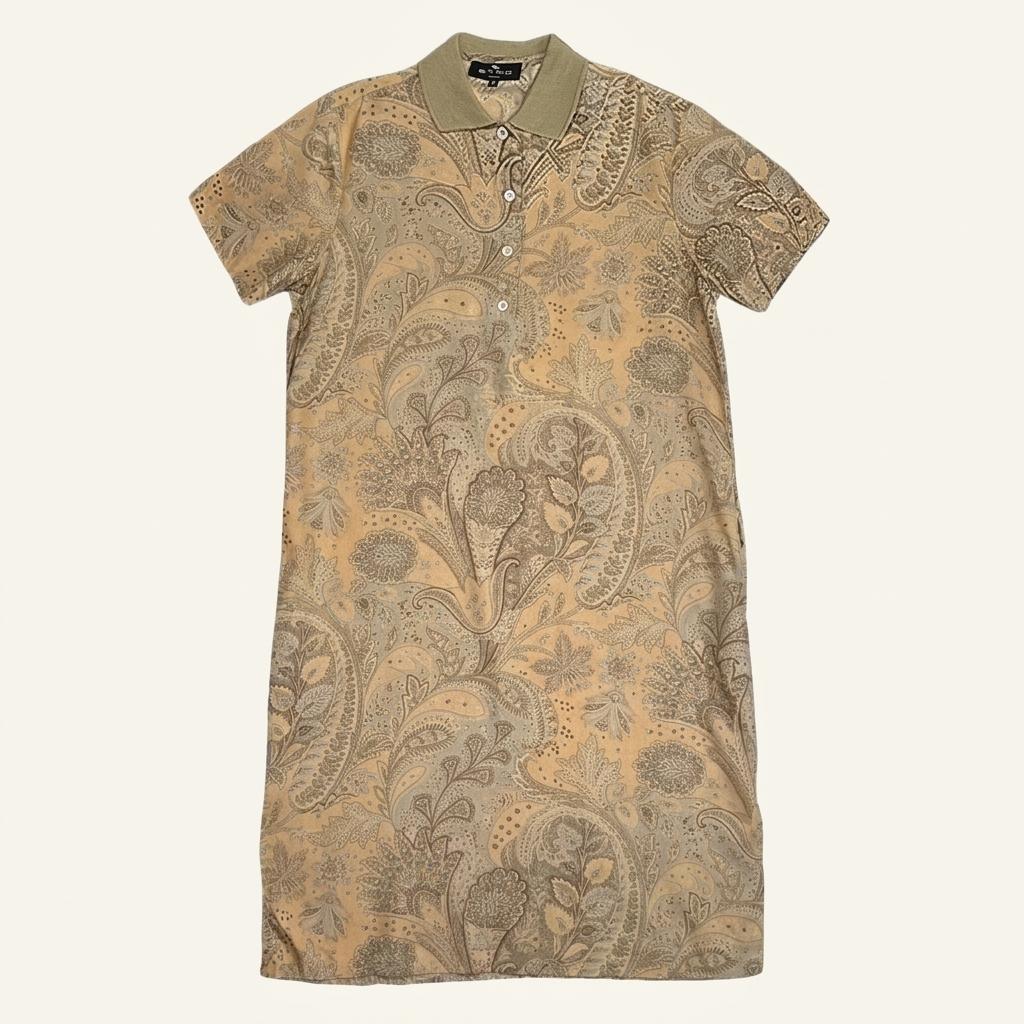 ETRO 페이즐리 폴로 원피스 44 1