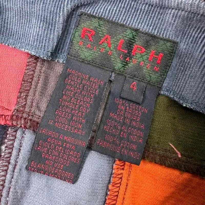 RALPH LAUREN 패치워크 코듀로이 베스트 & 스커트 세트 S 6