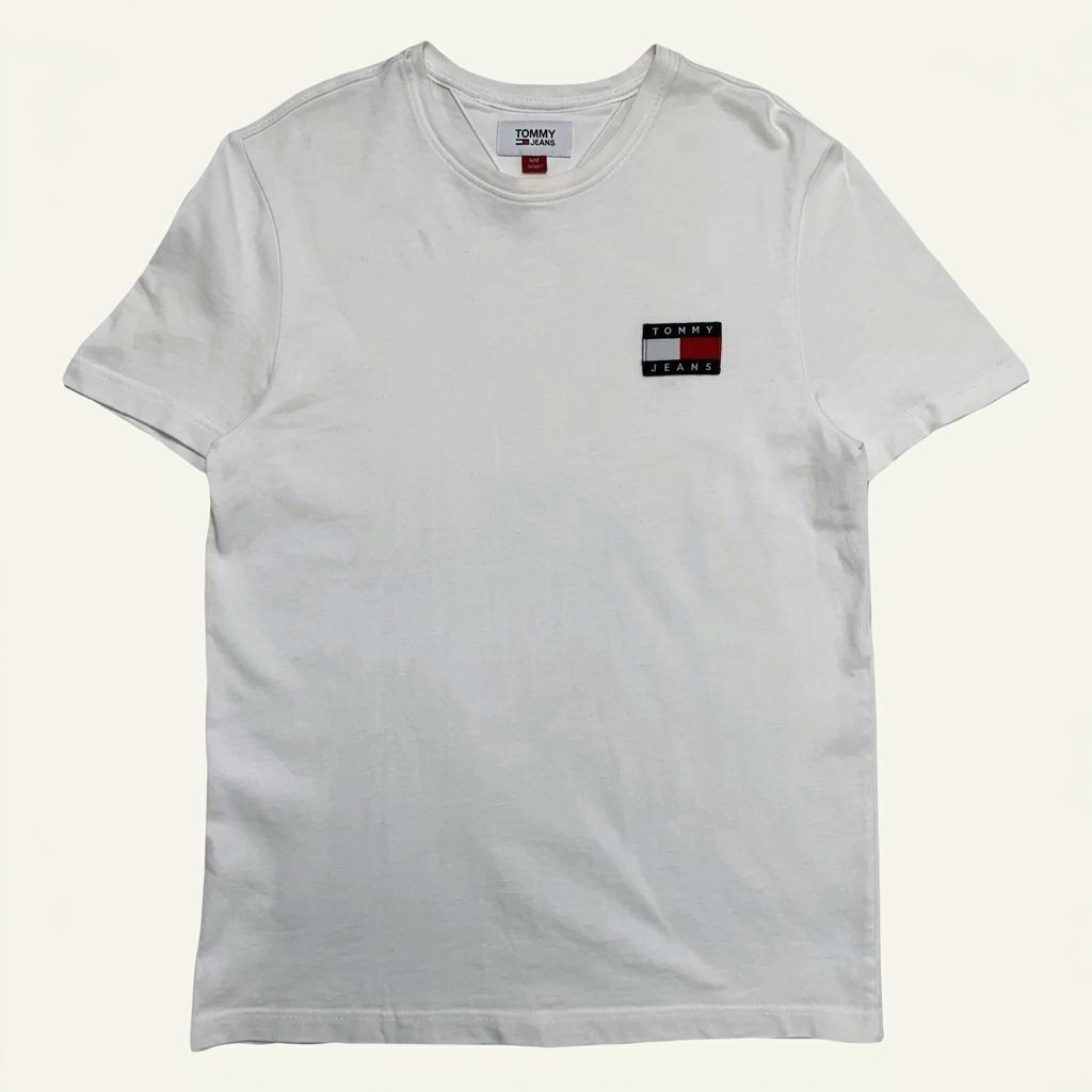 TOMMY JEANS 로고 반팔티 화이트 S 1