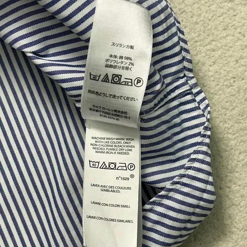 POLO RALPH LAUREN 스트라이프 셔츠 블루 S 9