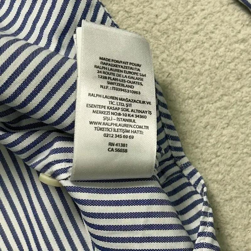 POLO RALPH LAUREN 스트라이프 셔츠 블루 S 10