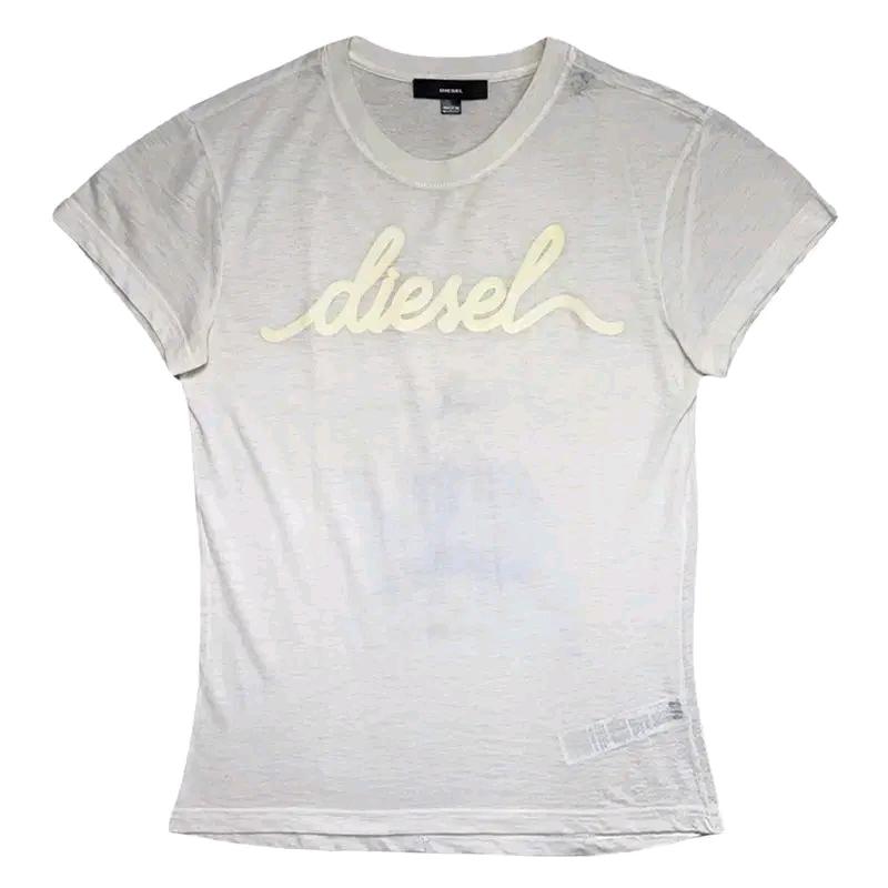 DIESEL 로고 프린팅티 화이트 S 2