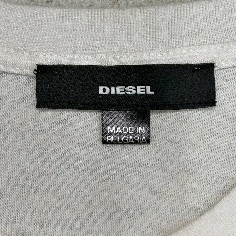 DIESEL 로고 프린팅티 화이트 S 4