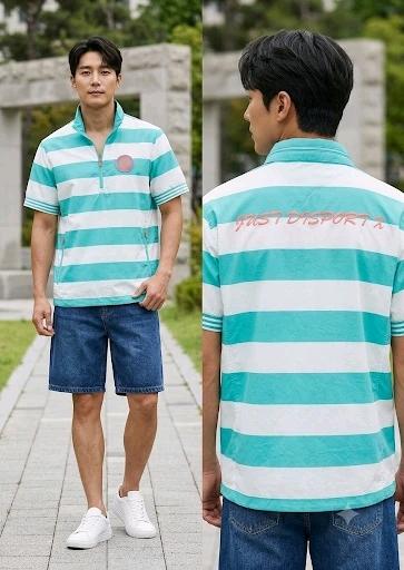 JDX 멀티스포츠 스트라이프 반팔 바람막이 남성100 7
