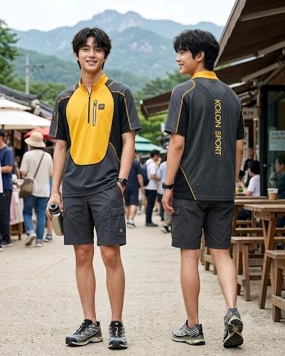 코오롱스포츠 남성  옐로우/그레이 남성95 3