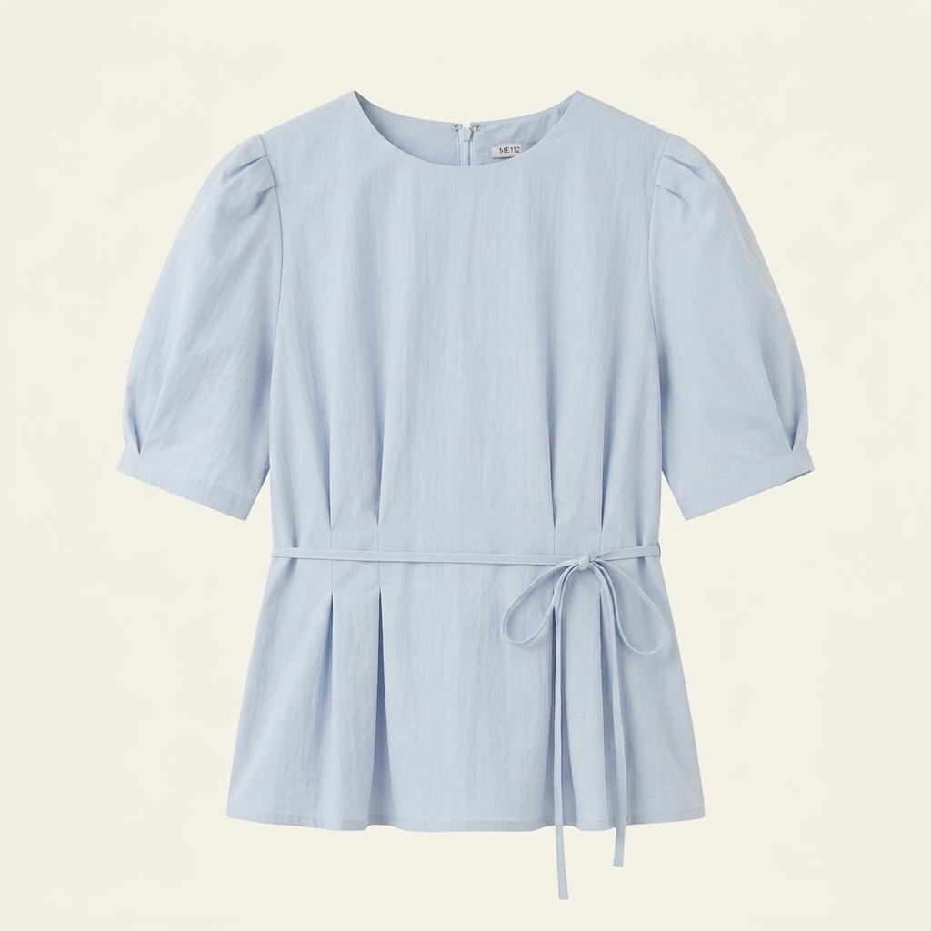 [MIXXO] 미쏘 퍼프 반팔 블라우스 스카이블루 1