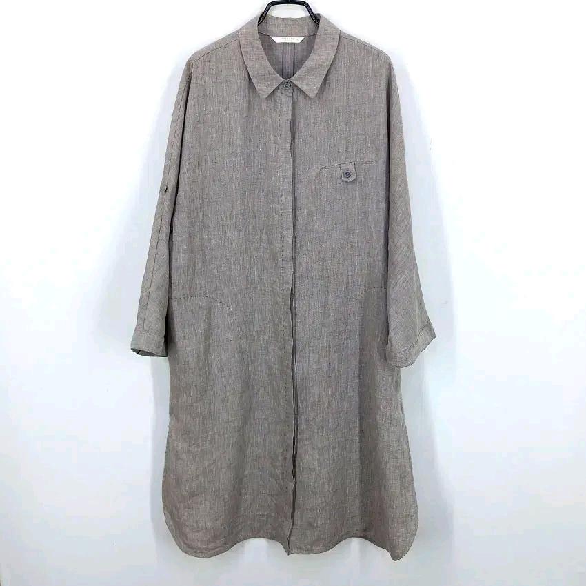 크레송 여성 여름 마100 소매롤업 원피스 모카77 (HU45953) 2