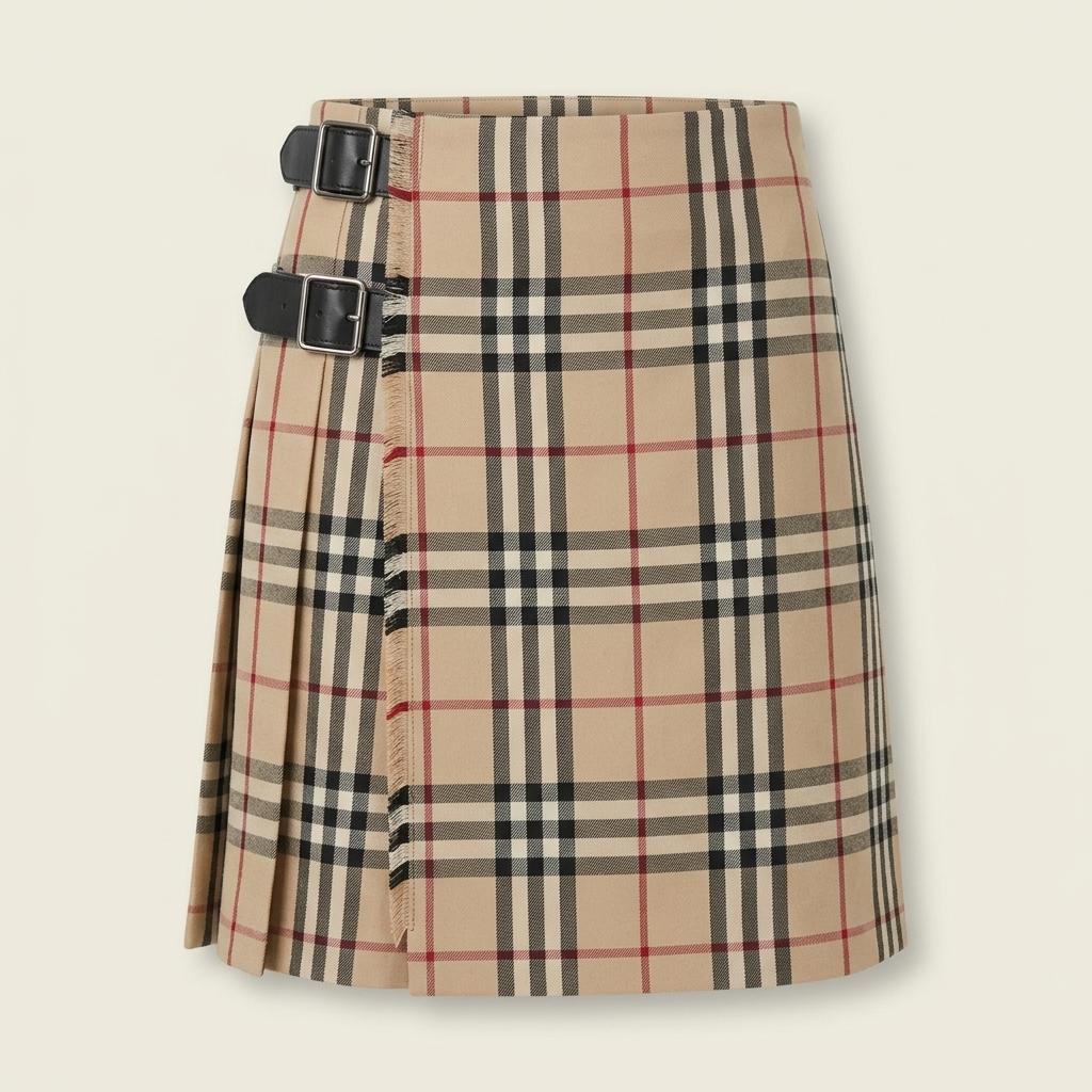 버버리 런던(Burberry London) 노바체크 랩 스커트 uk8