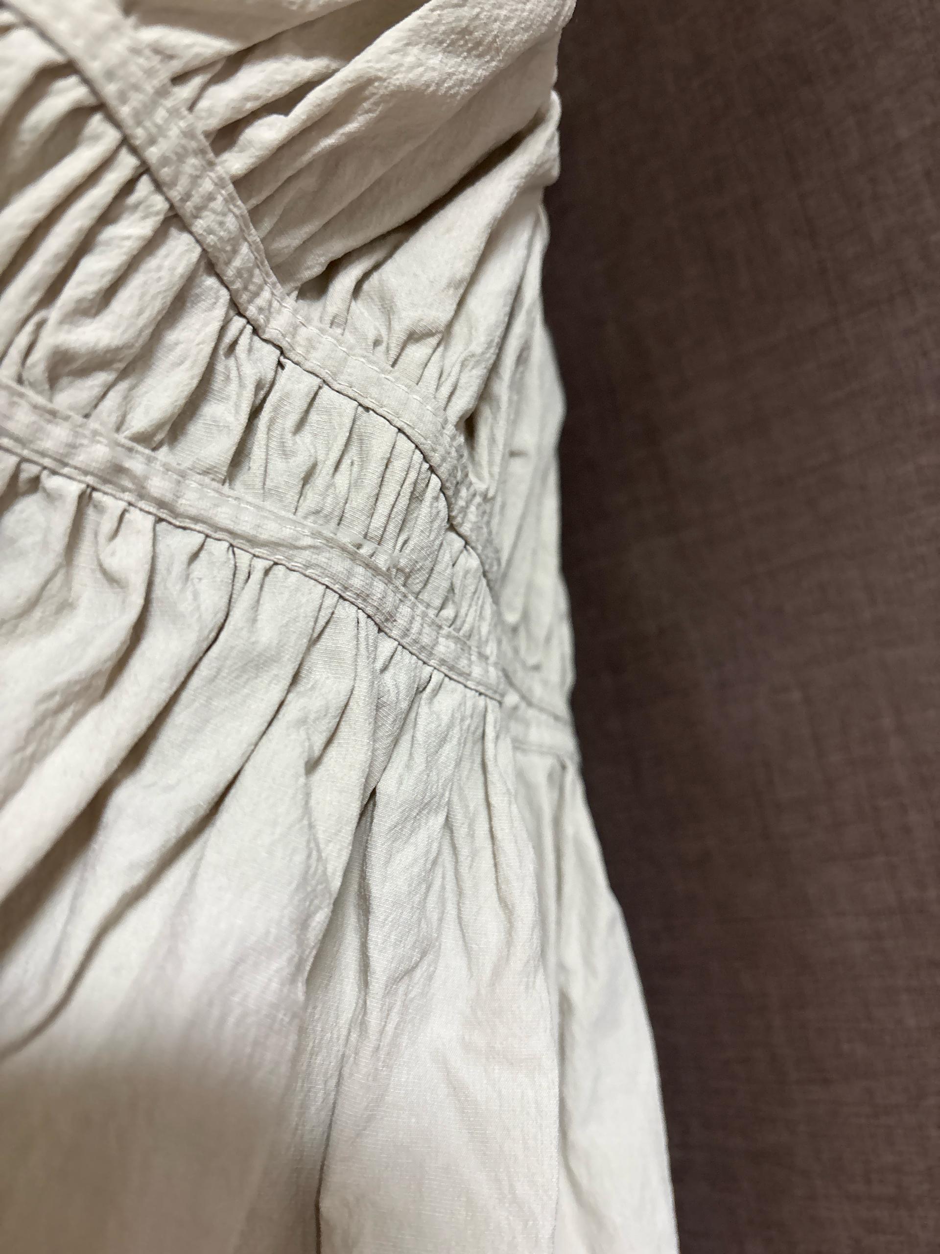 내추럴 밴딩 롱 스커트 베이지 4