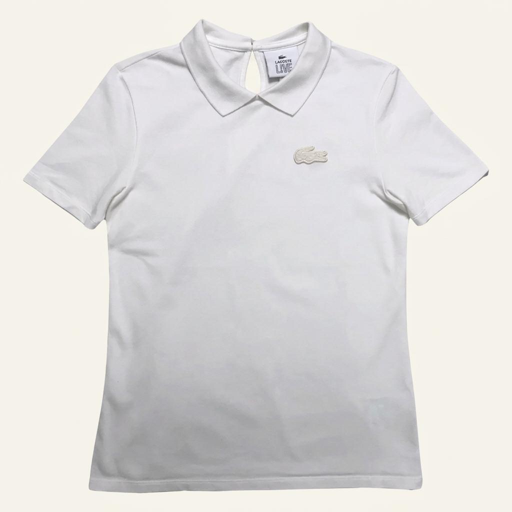 LACOSTE LIVE PK 카라 반팔 티셔츠 화이트 XS