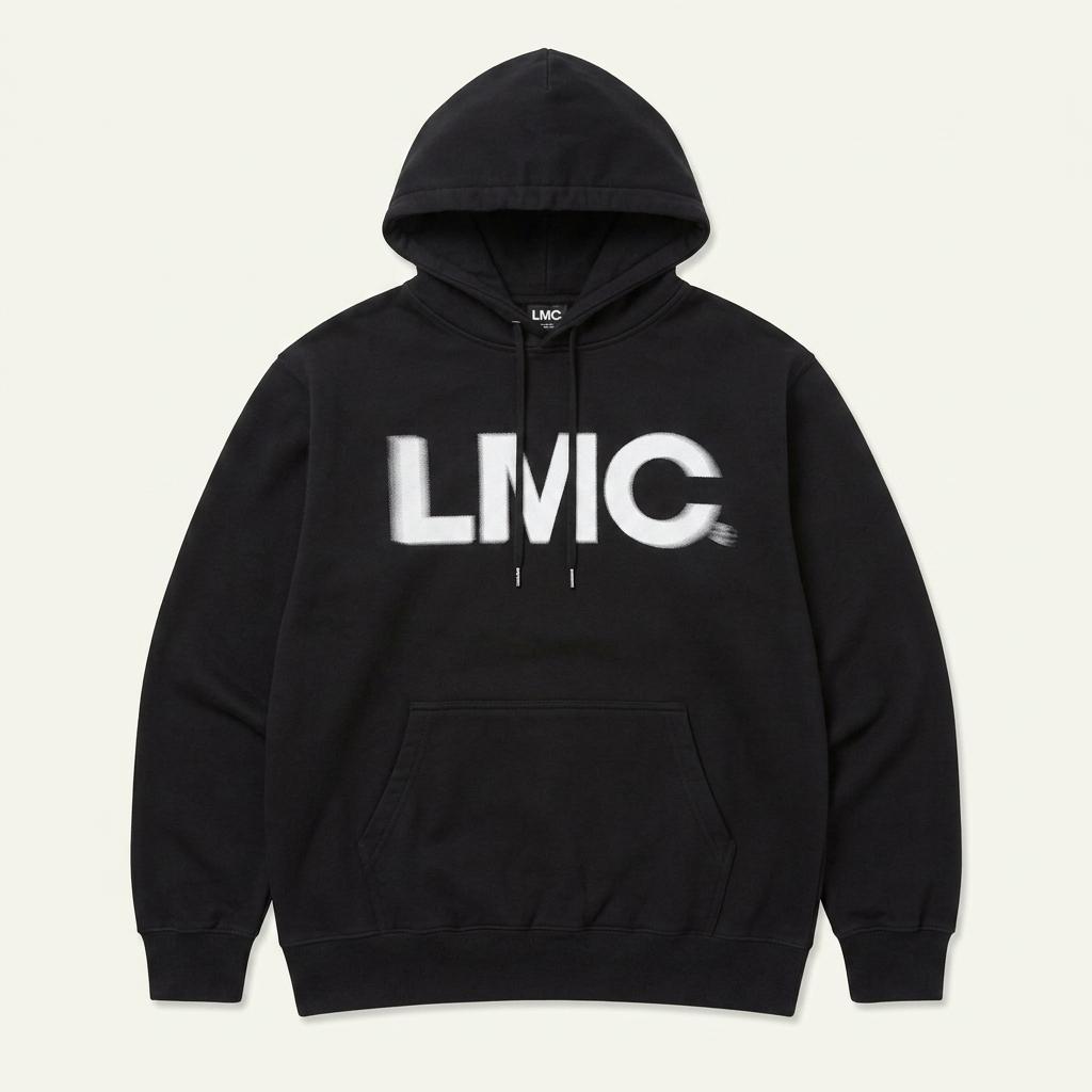 LMC 블랙 후드 티셔츠