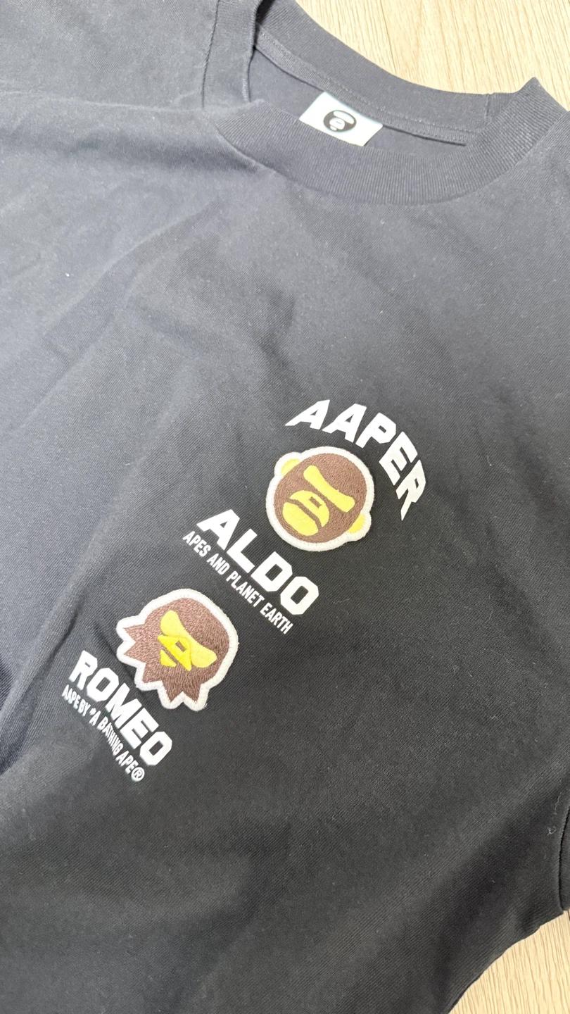 AAPE 에이프 그래픽 티셔츠 블랙 4