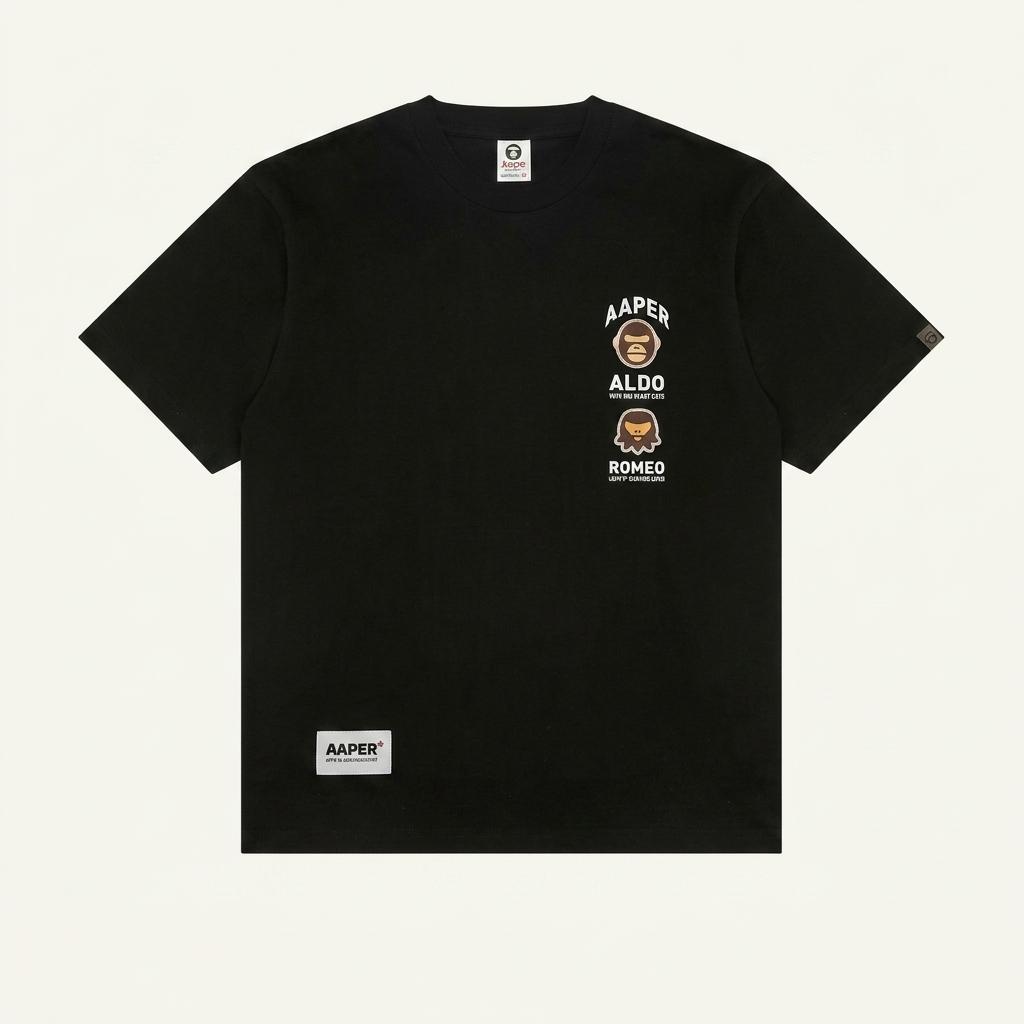 AAPE 에이프 그래픽 티셔츠 블랙 1