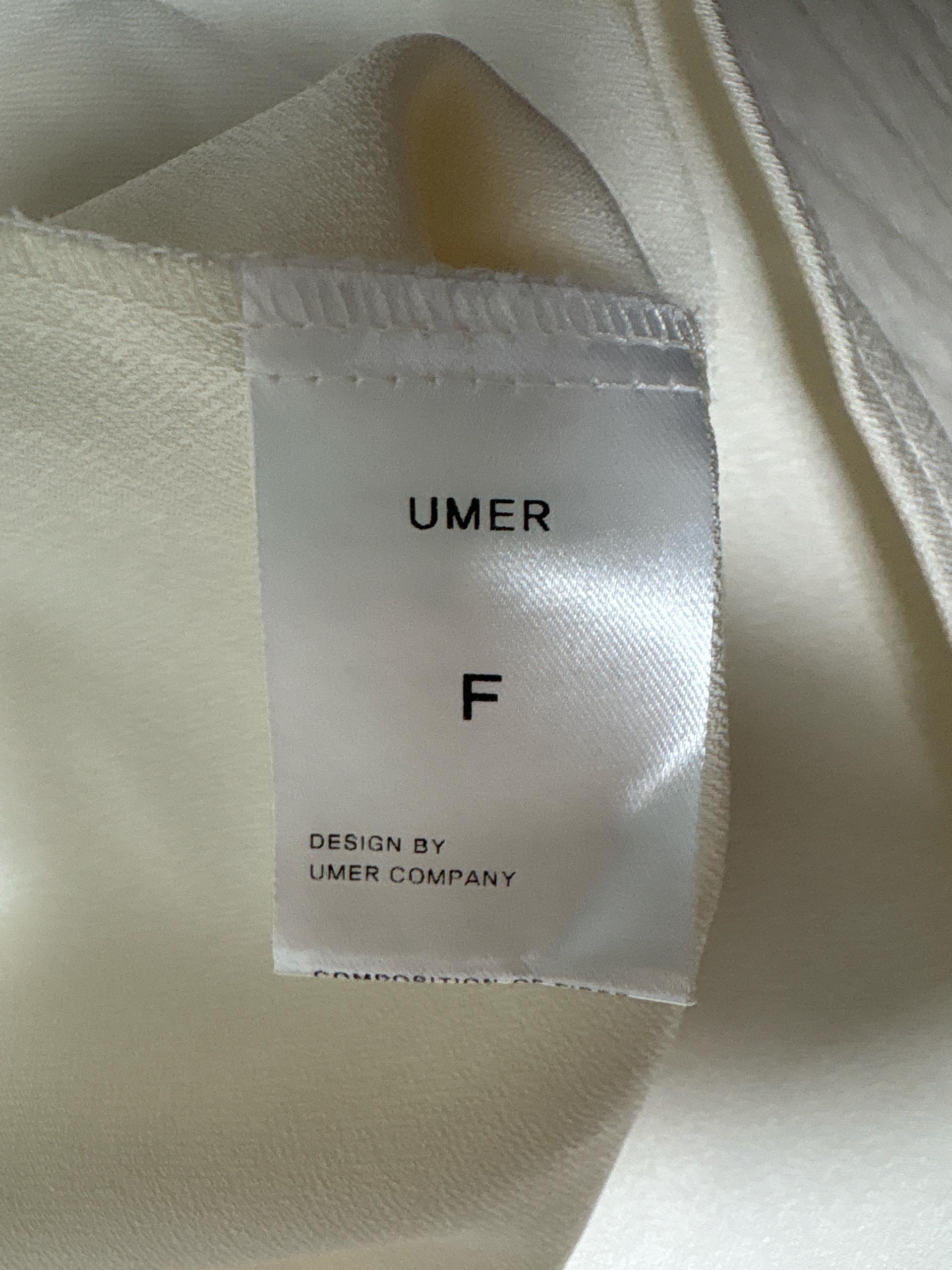 유메르 UMER 반팔 폴리에스터 블라우스 화이트 3