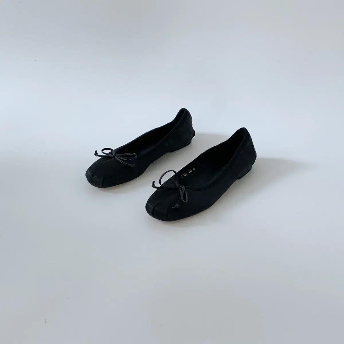 @9391 블랙 250 리본플랫 1cm 공단 플랫슈즈-새상품 2
