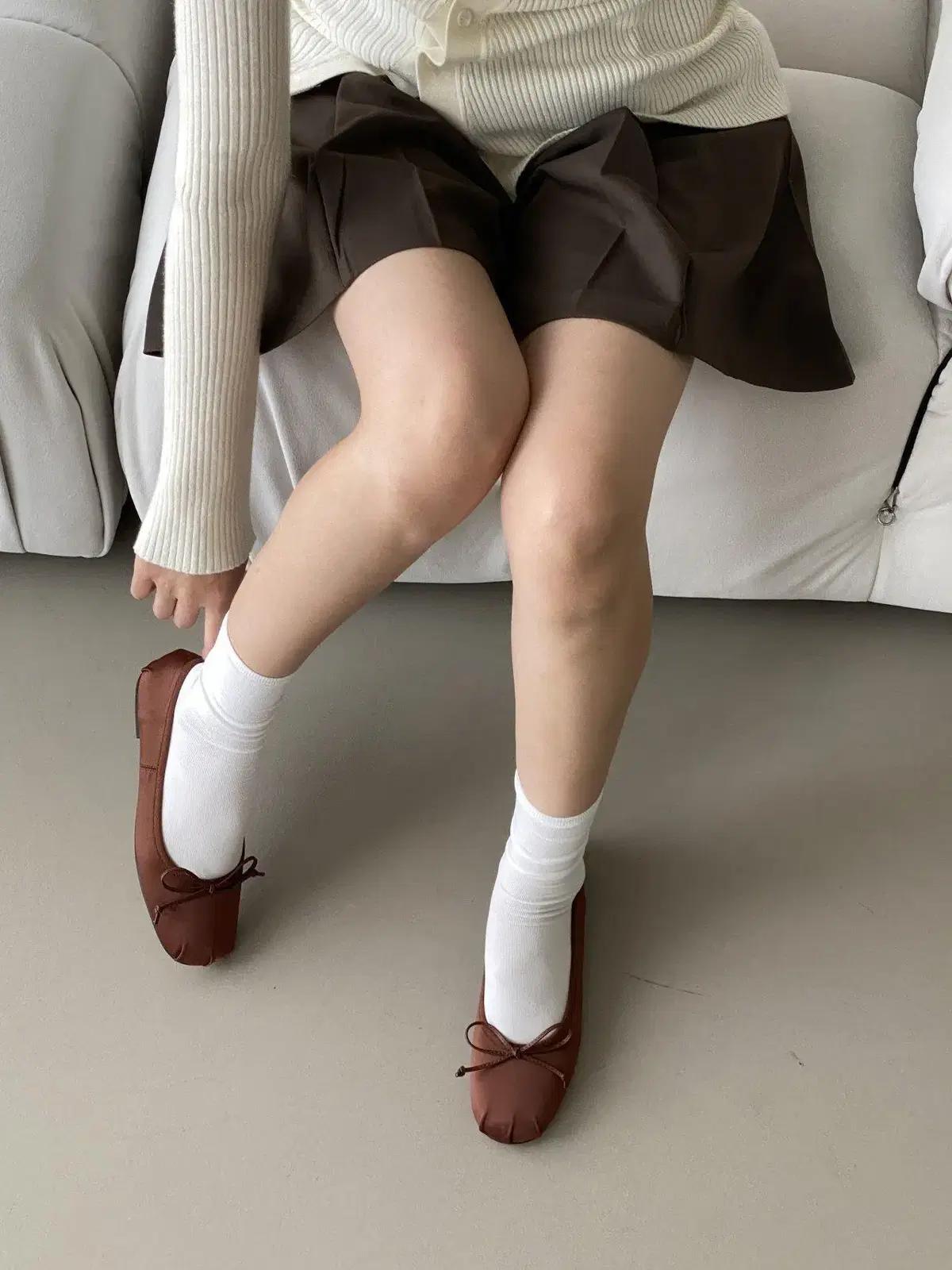 @9391 레드 235 리본플랫 1cm 공단 플랫슈즈-새상품 11