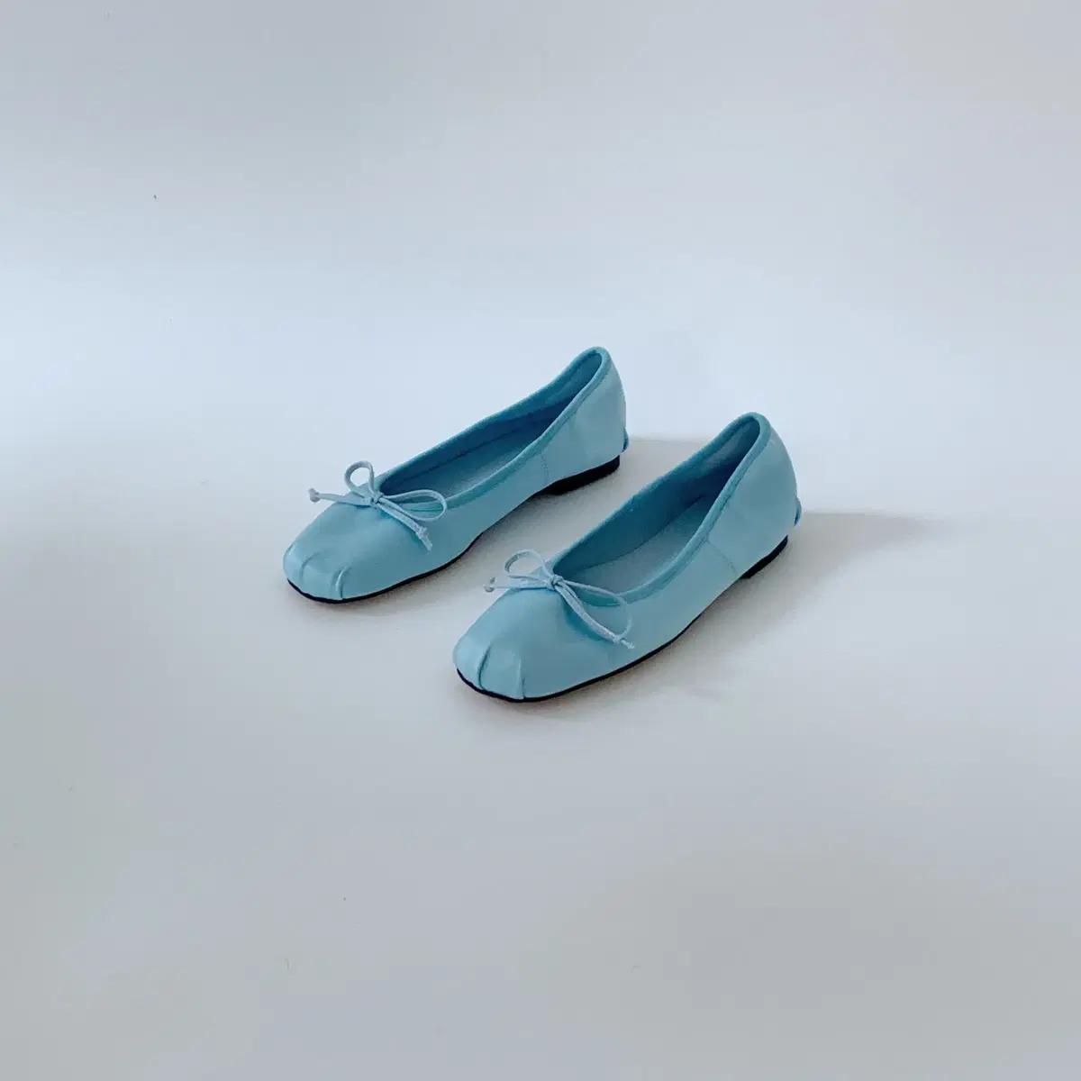 @9391 블루 250 리본플랫 1cm 공단 플랫슈즈-새상품 2