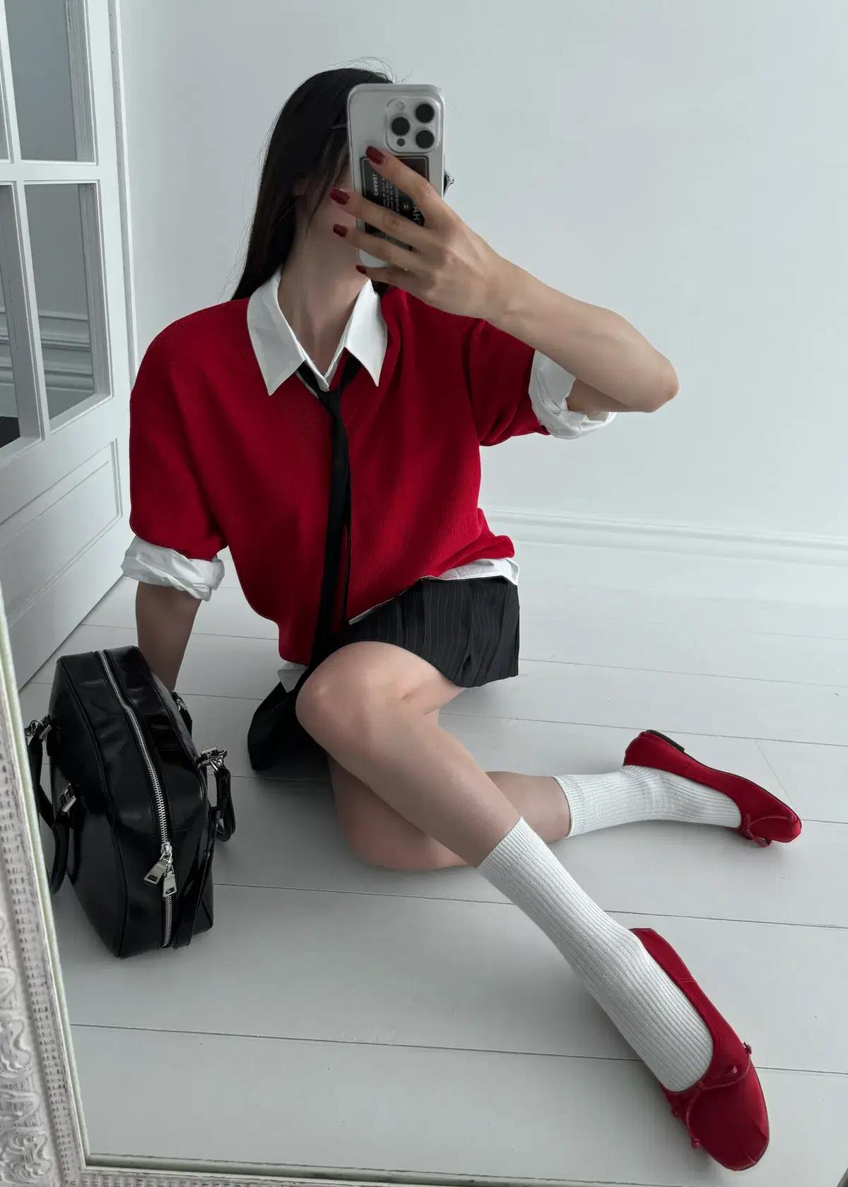 @9391 브라운 245 리본플랫 1cm 공단 플랫슈즈-새상품 9