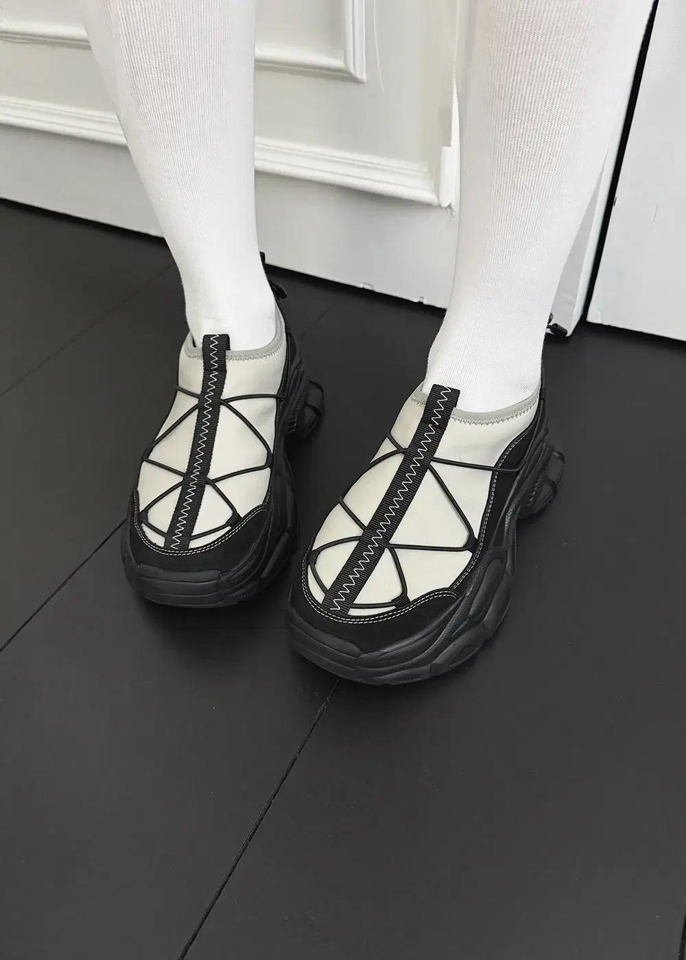 @9574 블랙 230 스토퍼 6cm 가죽 스니커즈-새상품 7