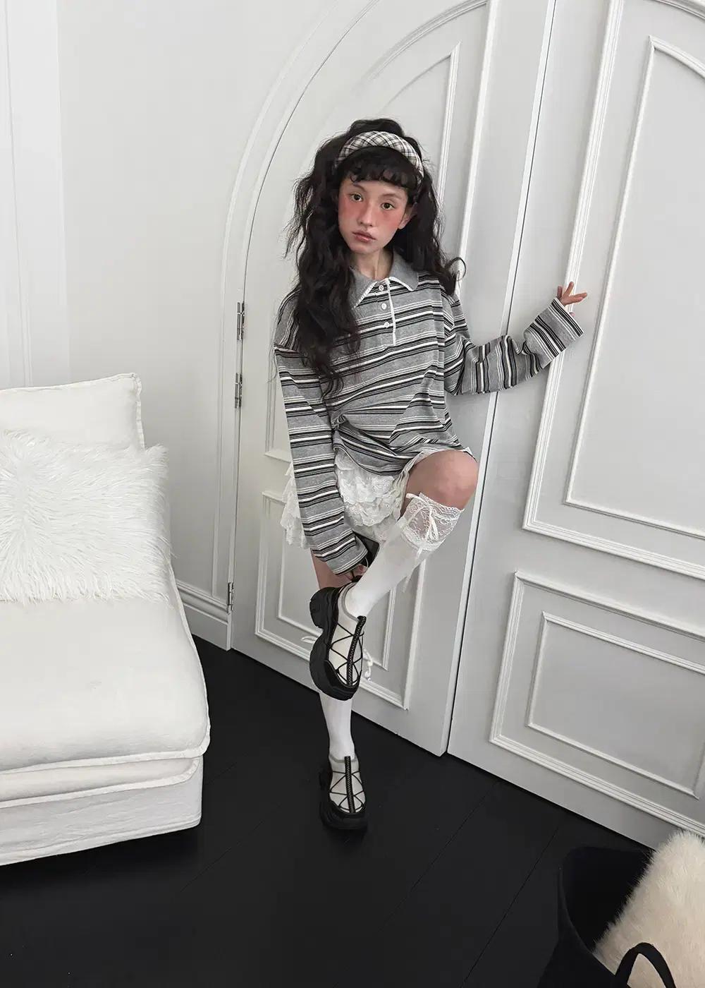 @9574 블랙 225 스토퍼 6cm 가죽 스니커즈-새상품 5