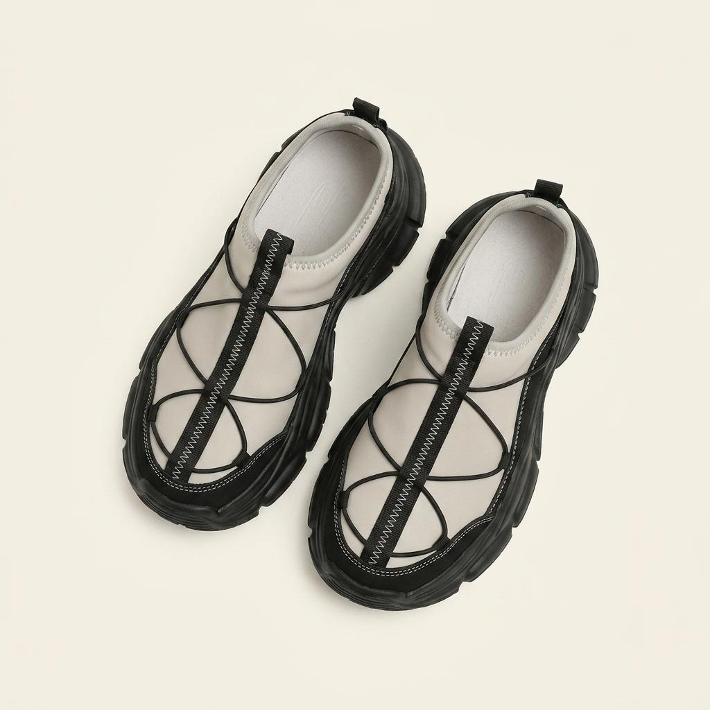 @9574 베이지 250 스토퍼 6cm 가죽 스니커즈-새상품