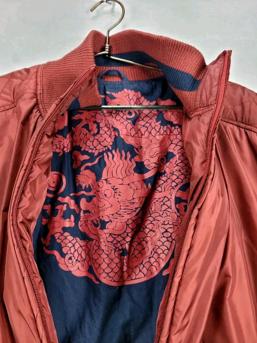 KENZO HOMME  레드 용 패턴 블루종 자켓 5
