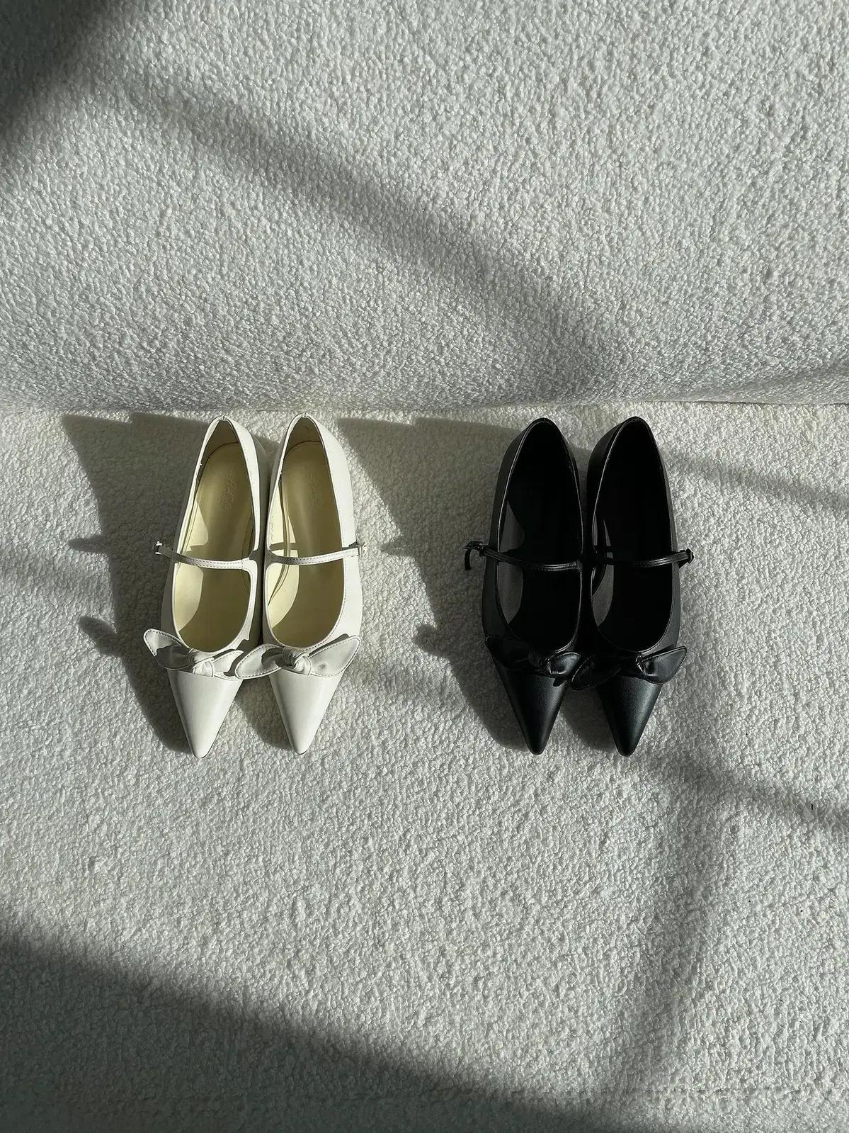 @297 블랙 235 퓨어 페미닌 2cm 리본 메리제인-새상품 5