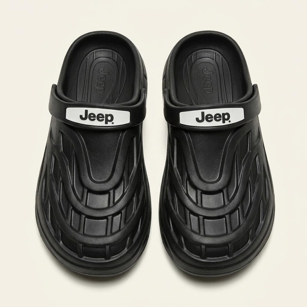 지프 Jeep 로고 포인트 블랙 슬리퍼 280