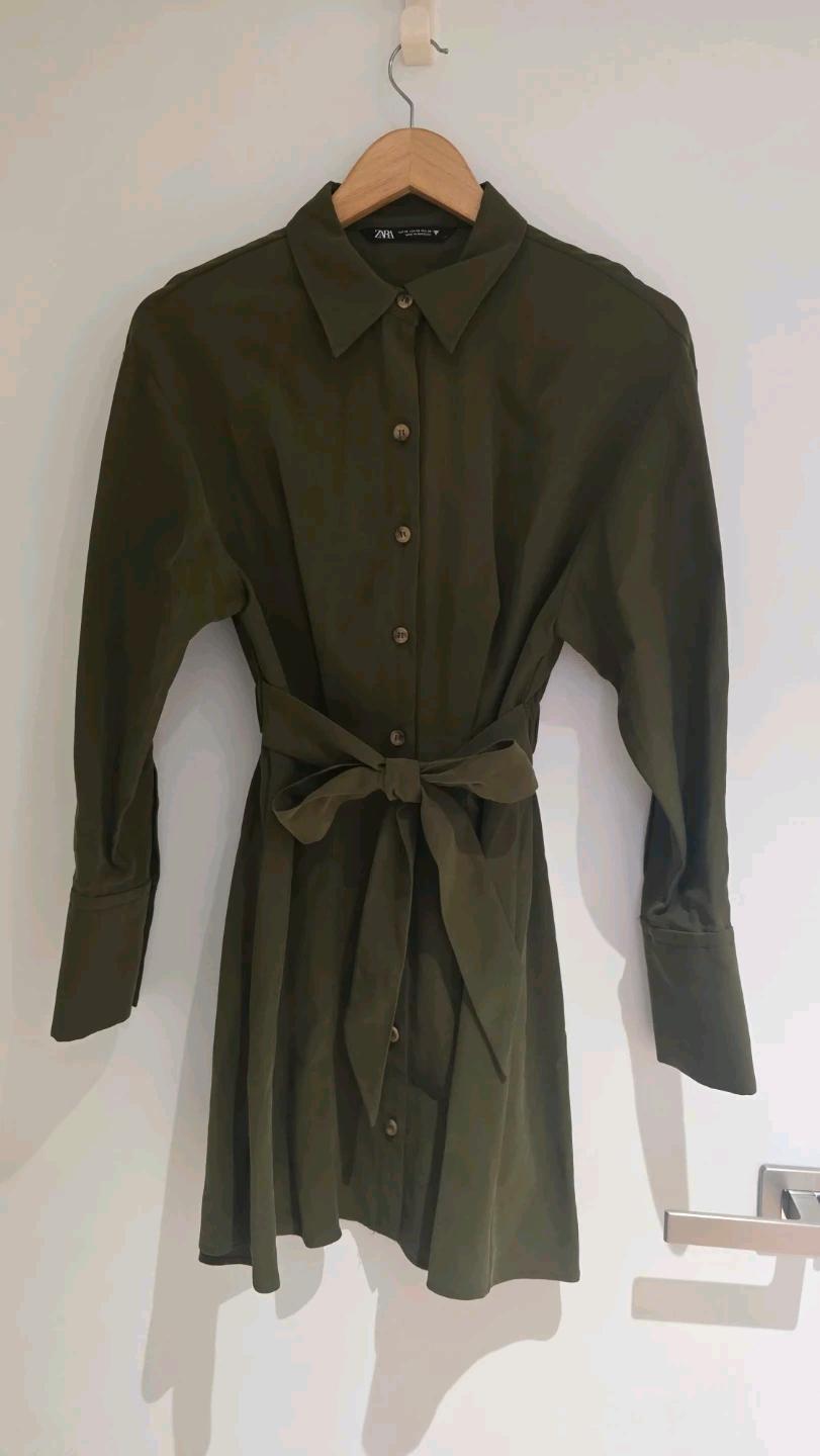 ZARA 카키 셔츠 원피스 XS 2