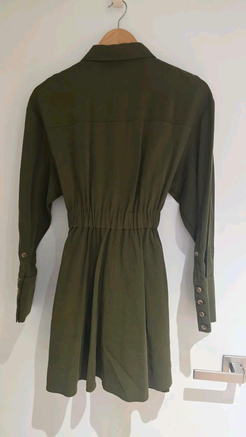ZARA 카키 셔츠 원피스 XS 4