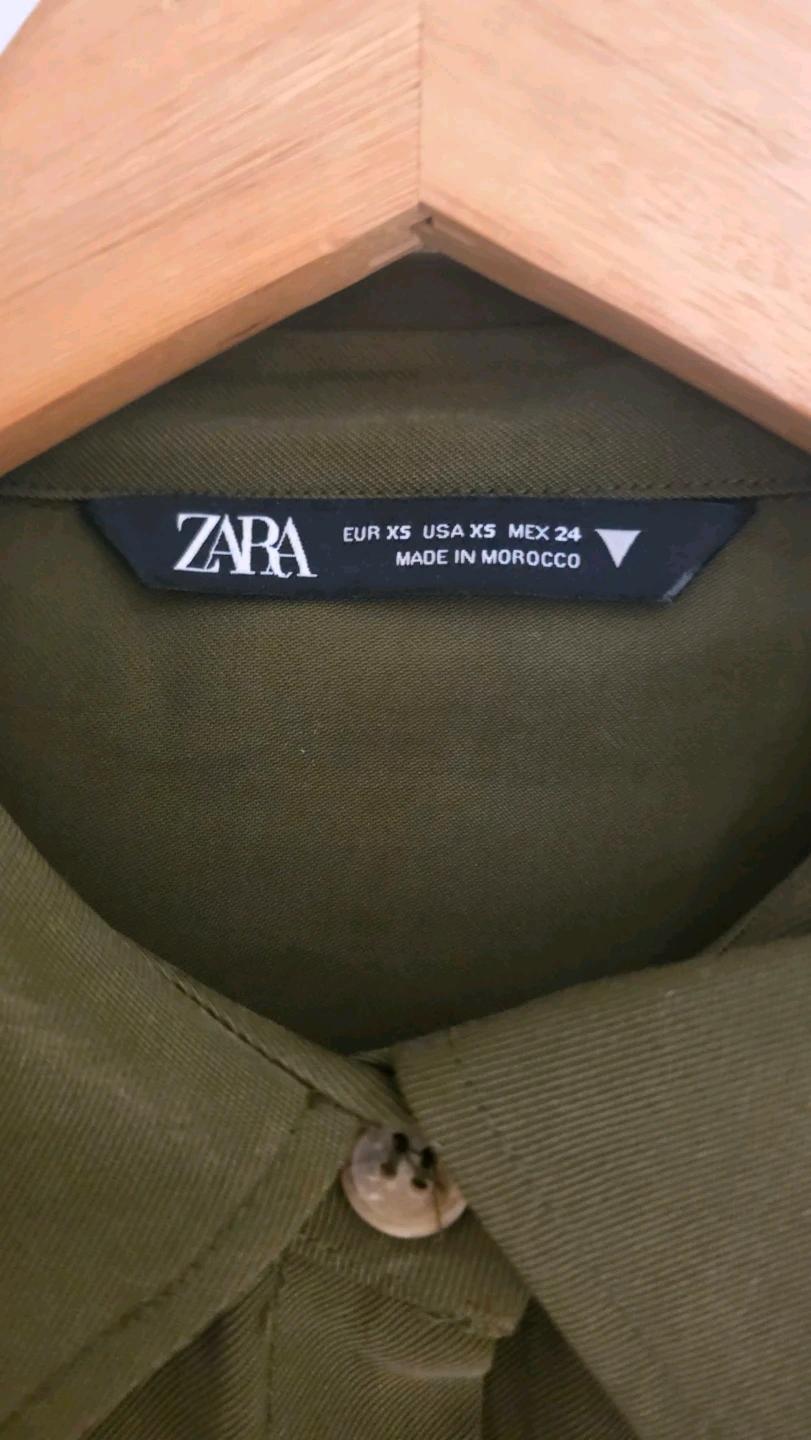 ZARA 카키 셔츠 원피스 XS 3