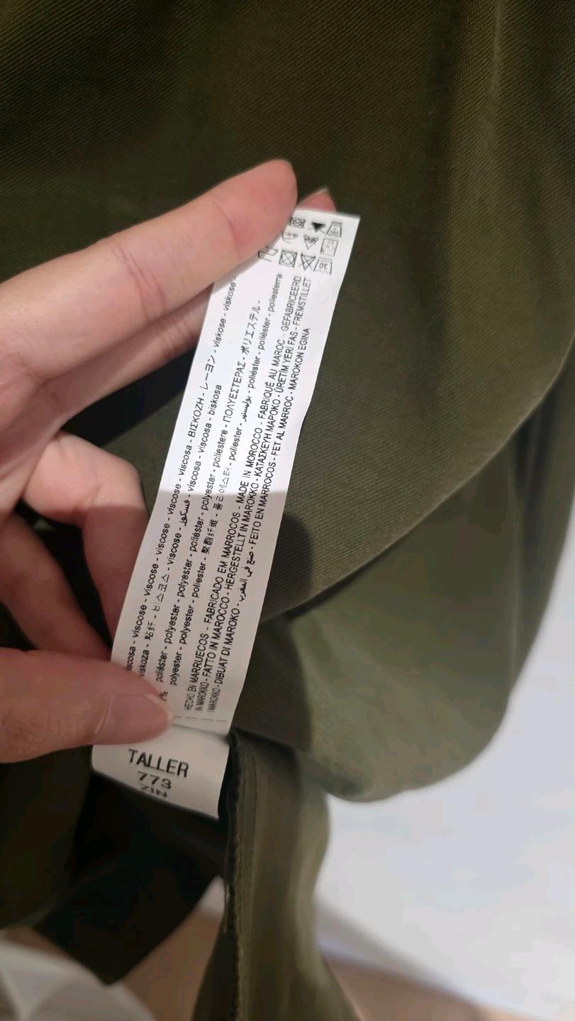 ZARA 카키 셔츠 원피스 XS 6