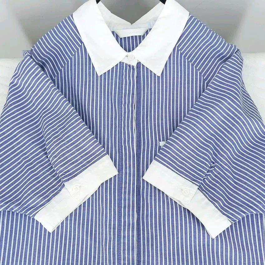 씨씨콜렉트 여성 여름 루즈핏 반팔셔츠 블루85 (HU46088) 4