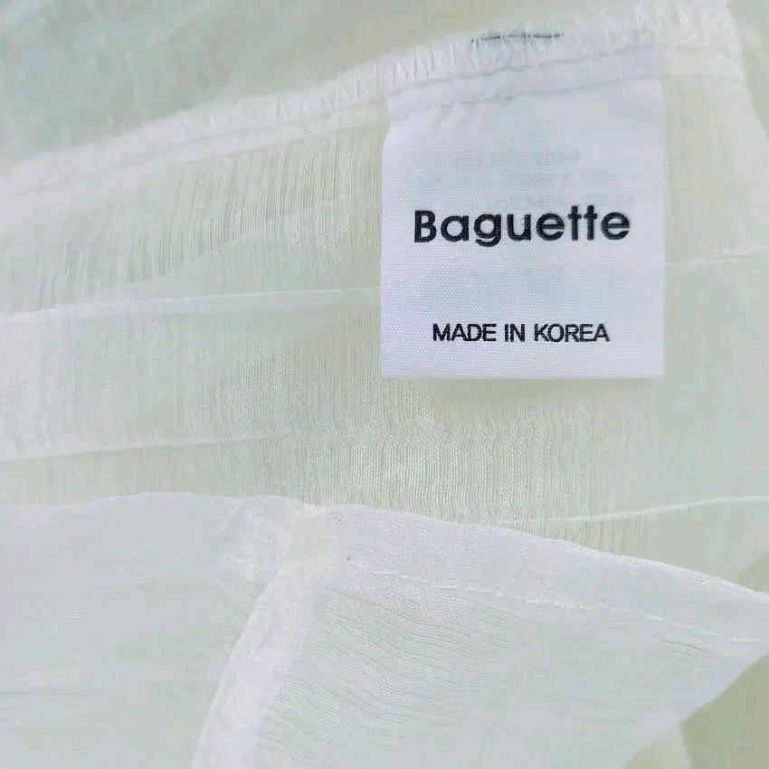BAGUETTE 여성 여름 시스루 긴팔셔츠 레몬 (HU46097) 6