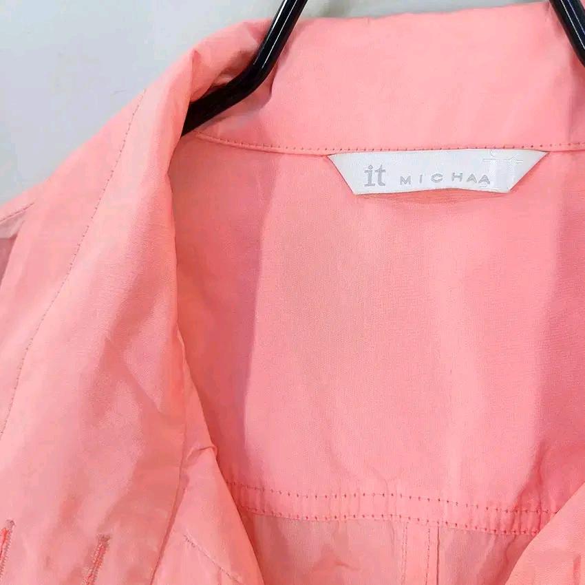 잇미샤 여성 춘하 소매롤업 하프자켓 연코랄핑크55 (HU46099) 5