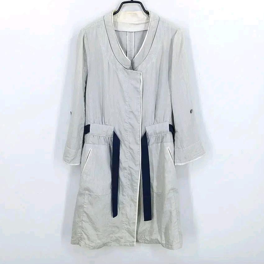 한섬 여성 춘하 마혼방 8부롤업 자켓 연그린그레이82(HU46101) 2