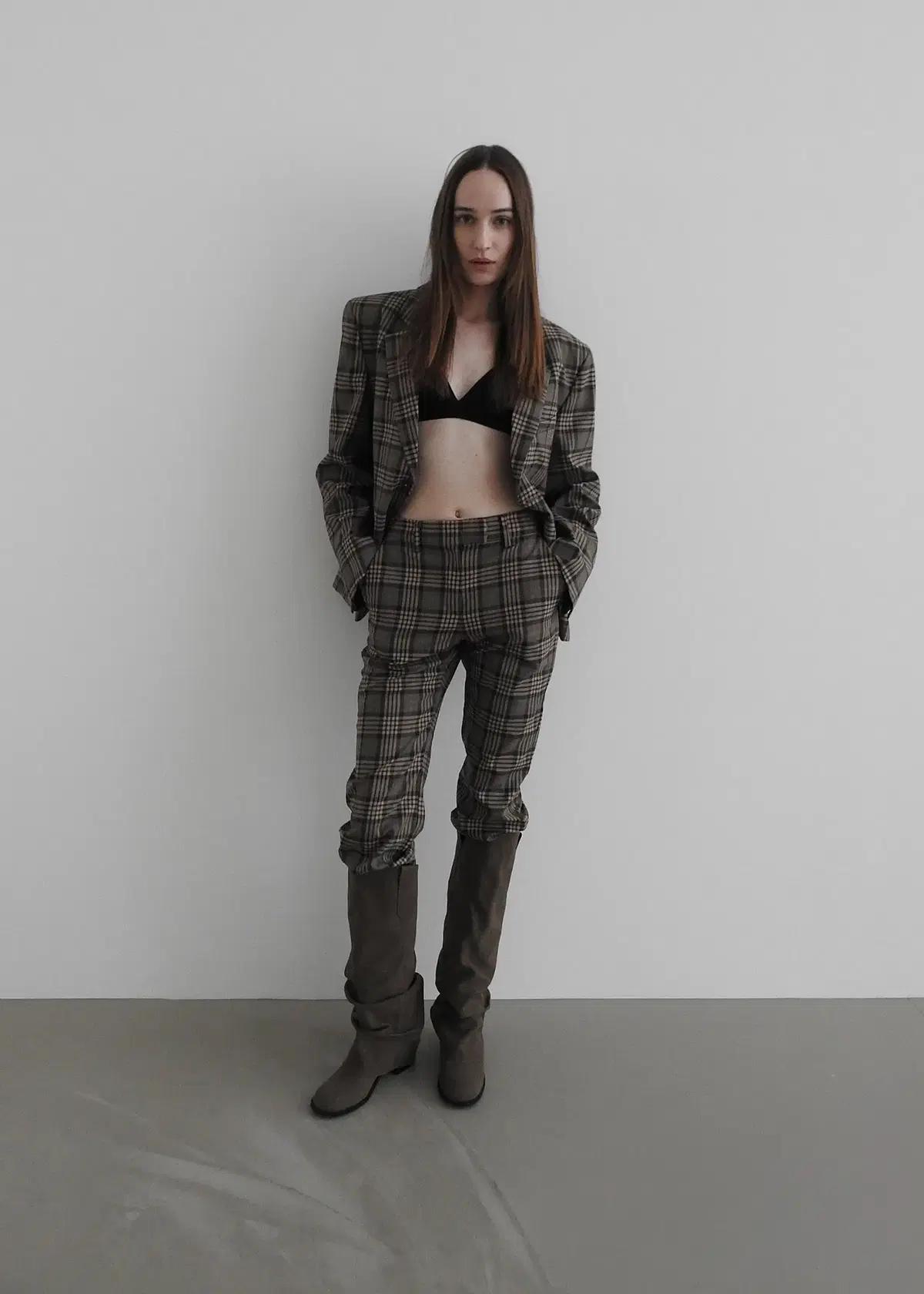 @9450 블랙 235-셔링 폴드오버부츠 6cm 롱부츠-새상품 11