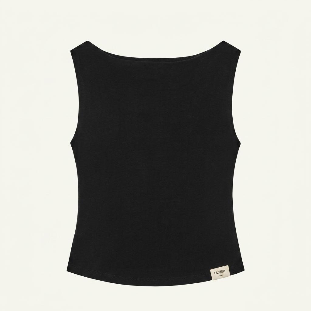 글로니 G SLIT SLEEVELESS TOP 블랙 1
